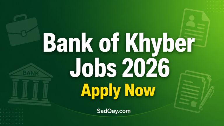 Bank of Khyber Jobs 2026 BOK
