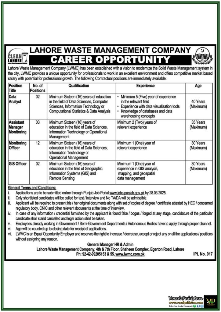 LWMC Monitoring Officer Jobs