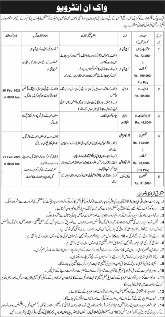 Public Sector Organization KPK Jobs