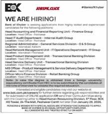 Bank of Khyber Jobs 2026 BOK