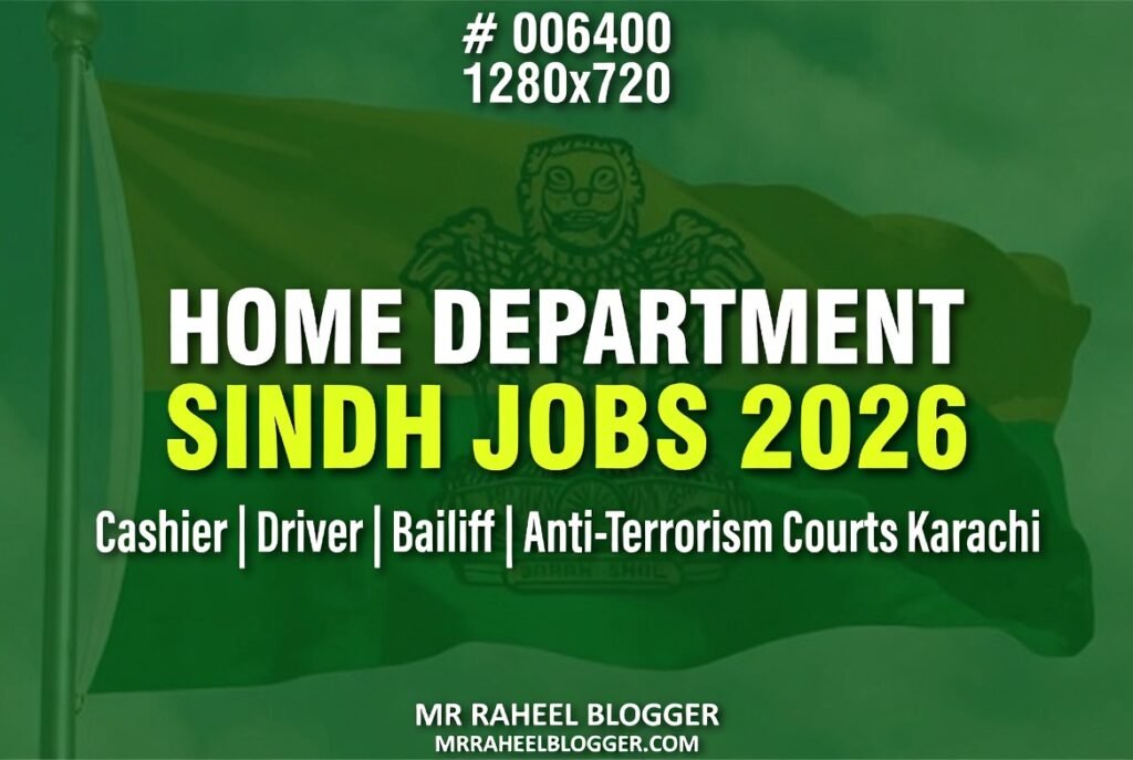 Home Department Sindh Jobs