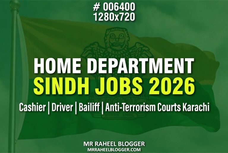 Home Department Sindh Jobs