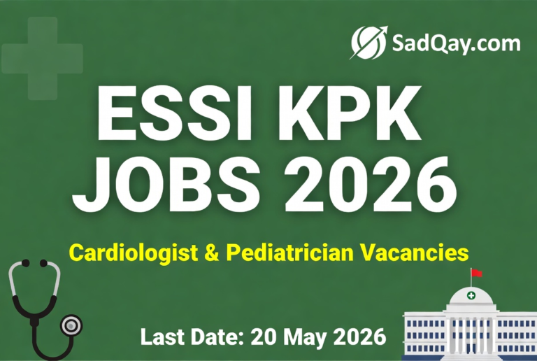 Khyber Pakhtunkhwa Employees Social Security Institution Jobs 2026 ESSI Khyber pakhtunkhwa