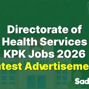 Directorate of Health Services KPK Jobs 2026
