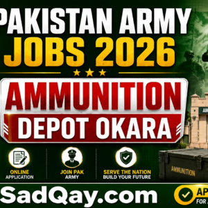 Pakistan Army Ammunition Depot Okara Jobs 2026