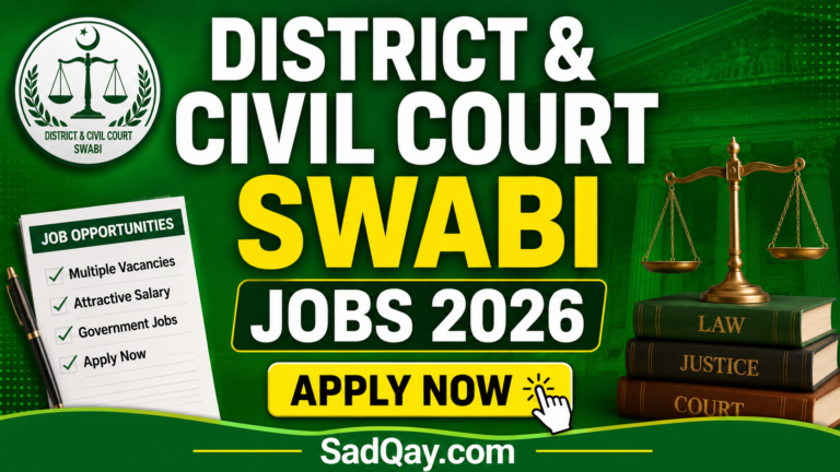 District and Civil Court Swabi Jobs 2026