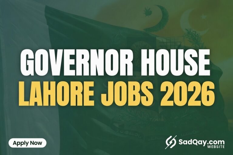 Governor House Lahore Jobs 2026